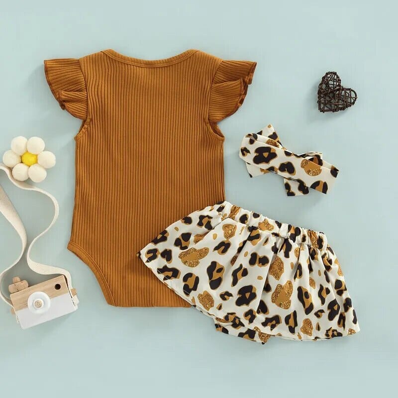 Baby Girl Animal Print Outfit - Baby Bubble Store