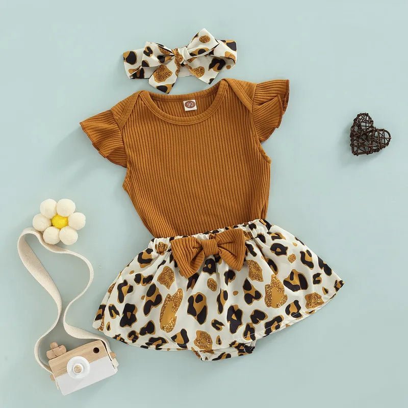 Baby Girl Animal Print Outfit - Baby Bubble Store