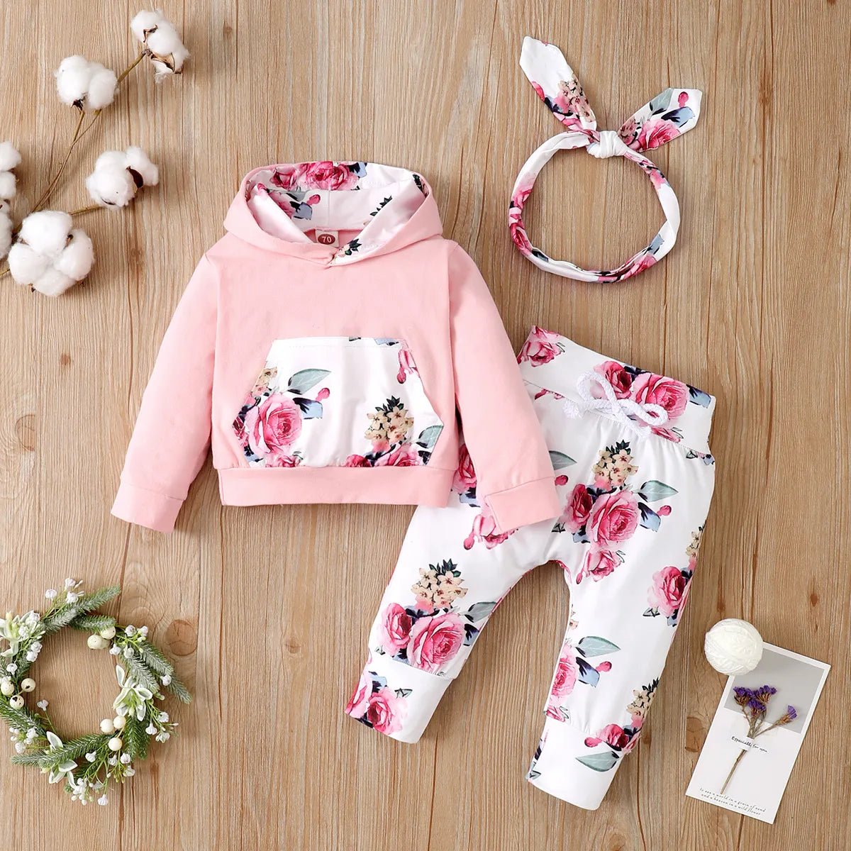 Baby Girl Floral Outfit Set - Baby Bubble Store