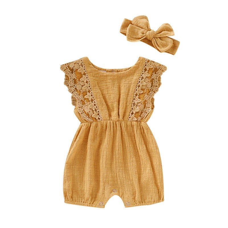 Baby Girl Lace Romper - Baby Bubble Store