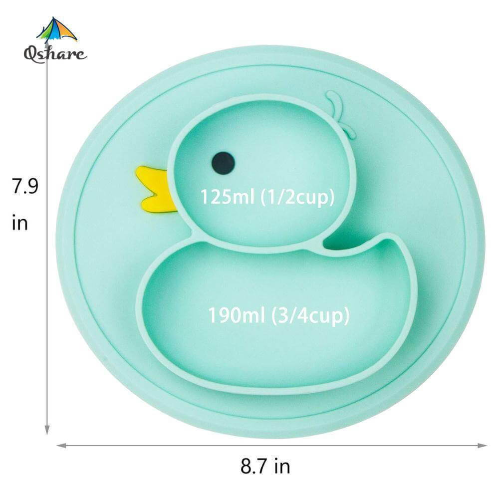 Baby Silicone Duck Plate - Baby Bubble Store