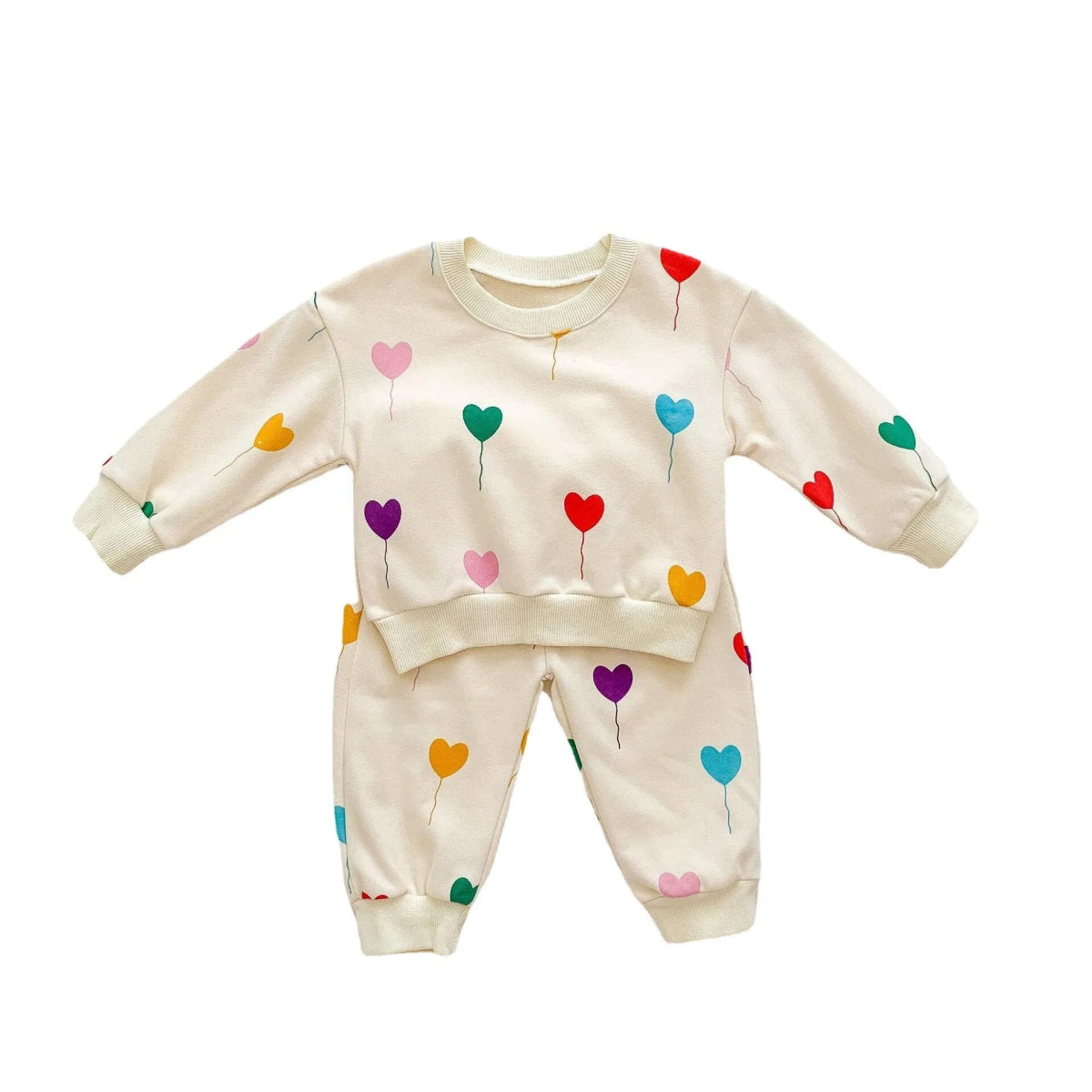 Baby Tracksuit Set Love Printing - Baby Bubble Store