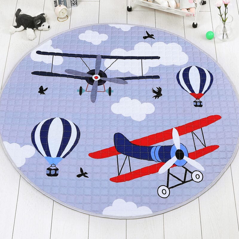 Planes & Hot Air Balloons Play mat - Baby Bubble Store