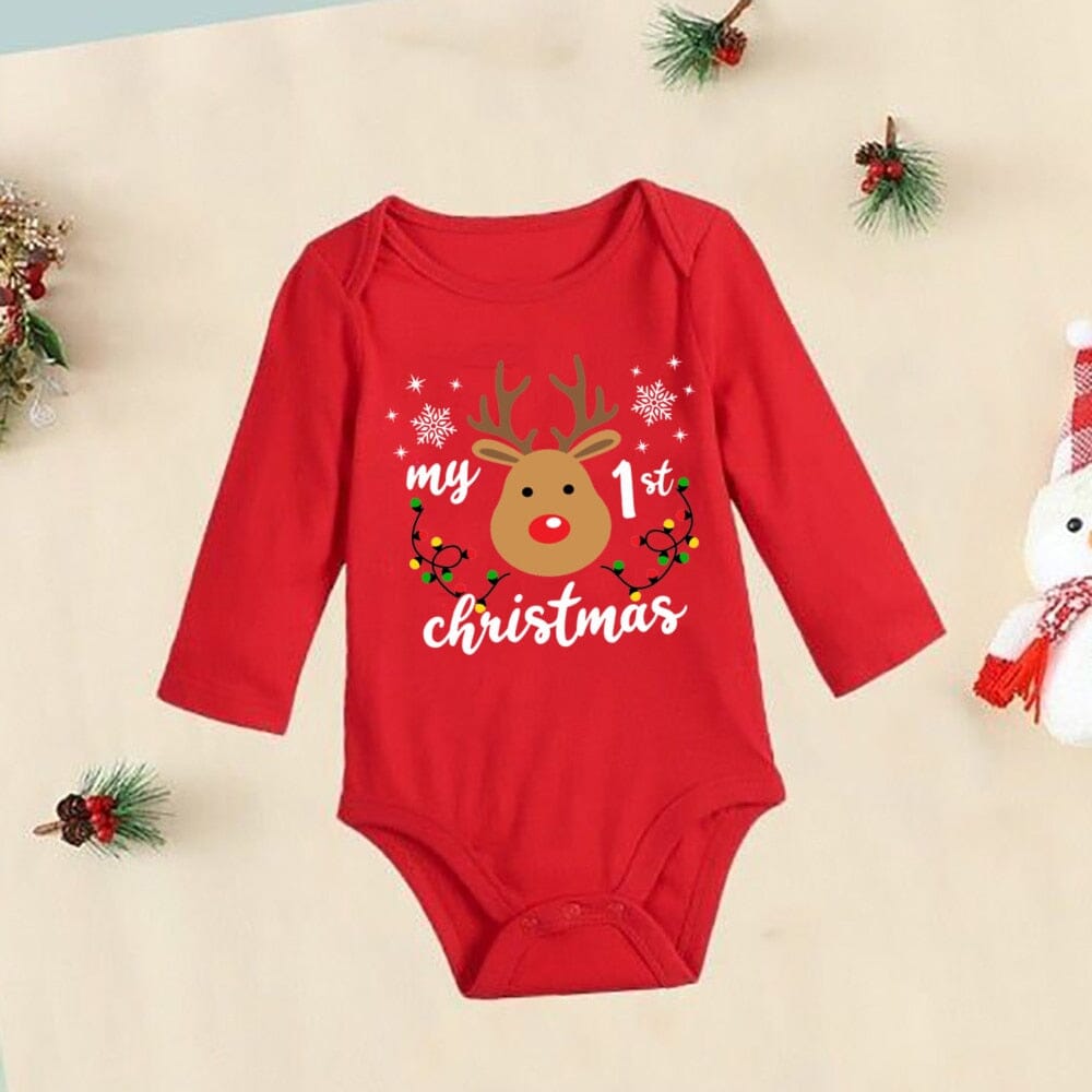 Red Christmas Baby Bodysuits - Baby Bubble Store